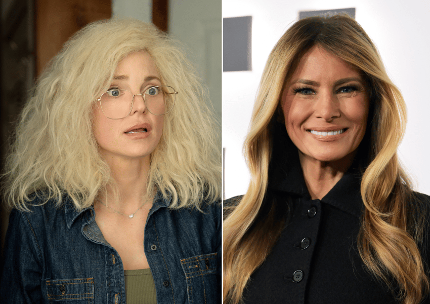 Anna Faris in the Scary Movie 6 scene referencing Melania Trump that was cut from the final film, via Variety