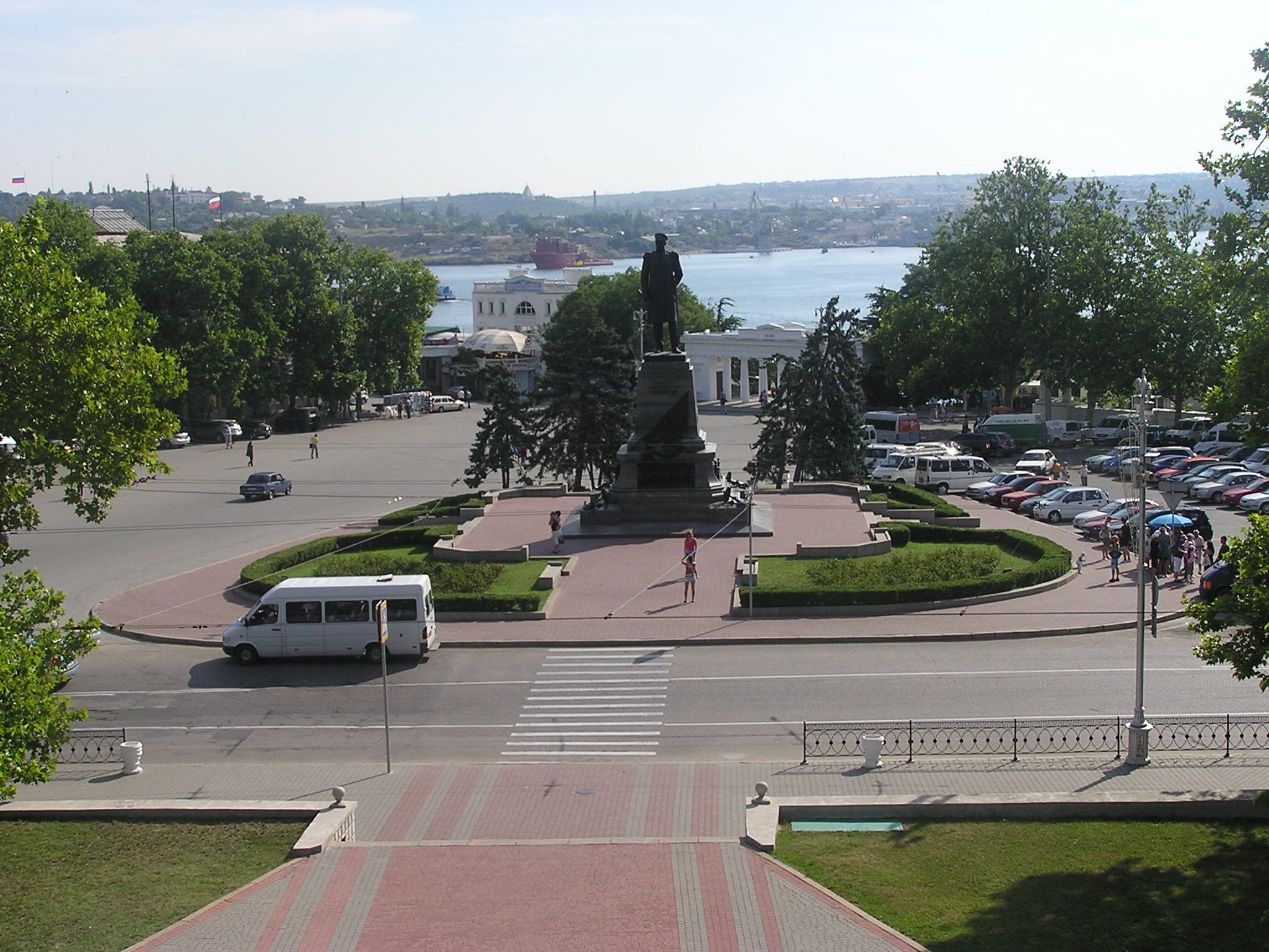 Nakhimov Square in Sevastopol, Crimea, the city at the centre of Ukraine's 40-day drone pressure campaign and now under a state of emergency