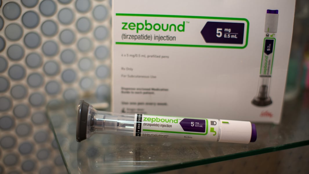Boxes of Zepbound, the Eli Lilly drug Shaquille O'Neal is promoting for obstructive sleep apnea