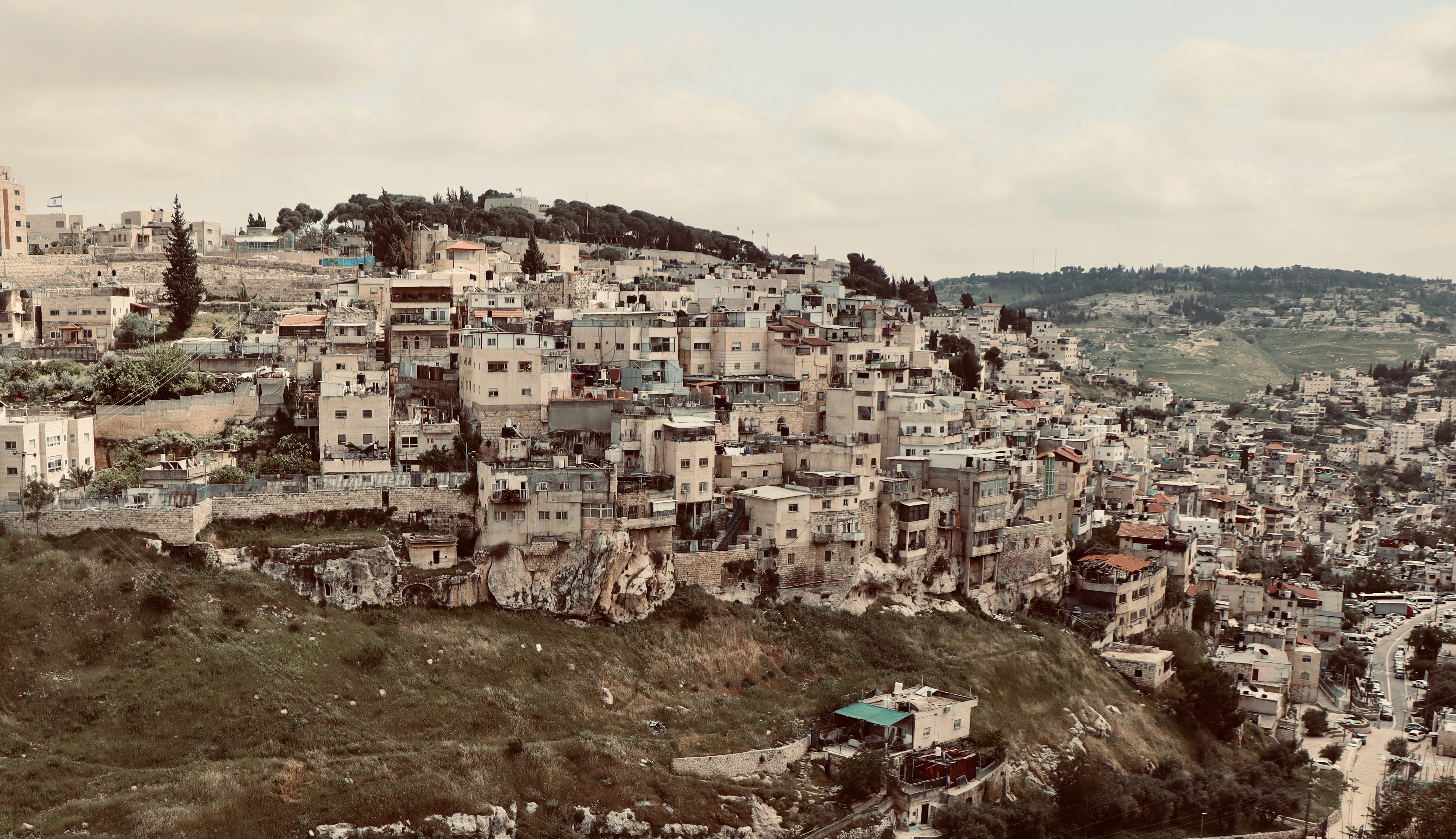 The crowded hillside homes of Silwan in East Jerusalem, where Batan al-Hawa families face eviction