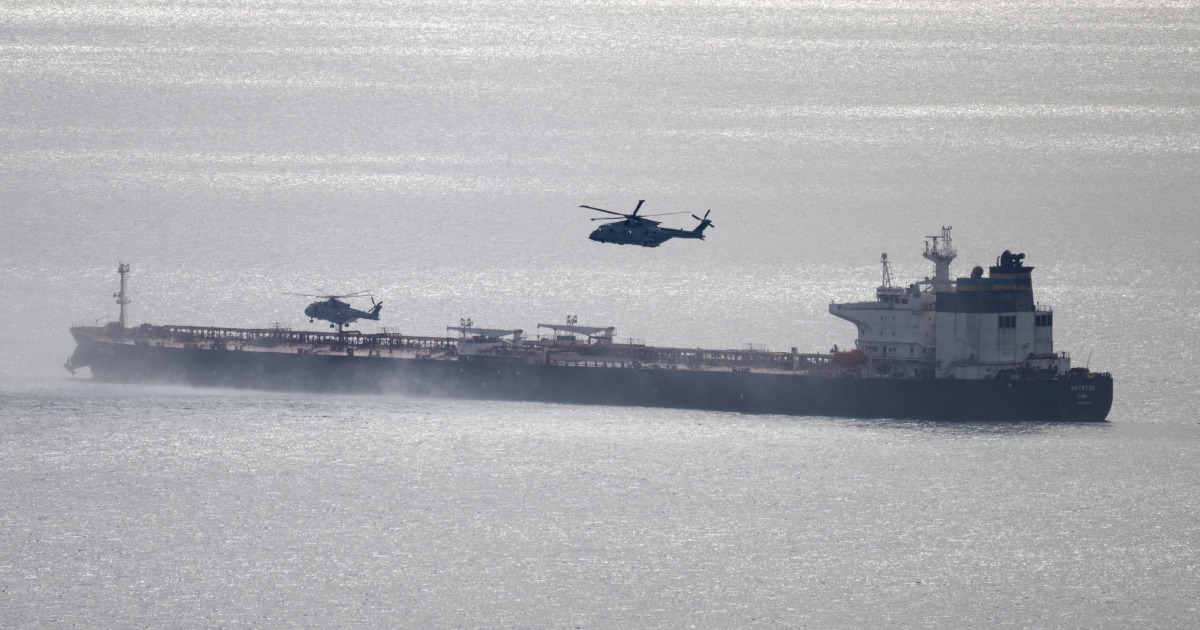 Royal Marine Commandos fast-rope onto the deck of the Smyrtos shadow fleet tanker during six-hour UK interdiction operation in the English Channel