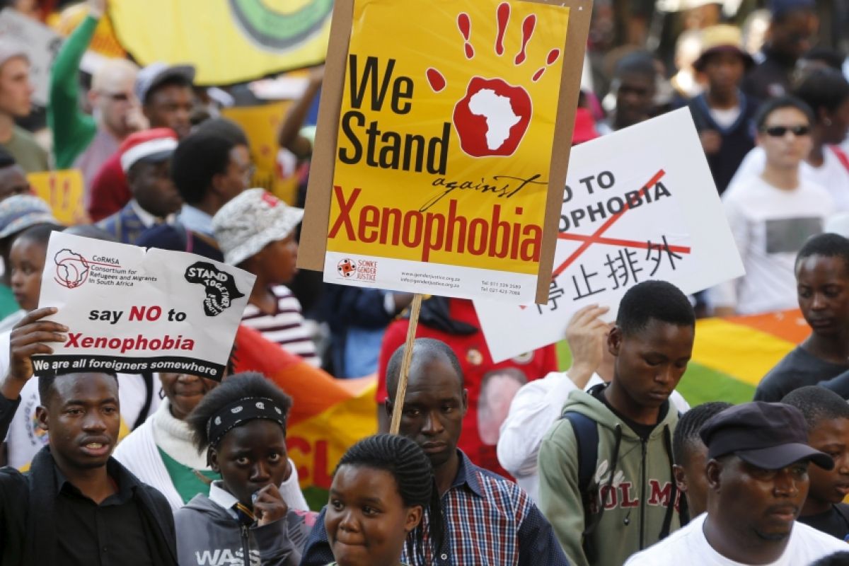 People march against xenophobia in Johannesburg, South Africa