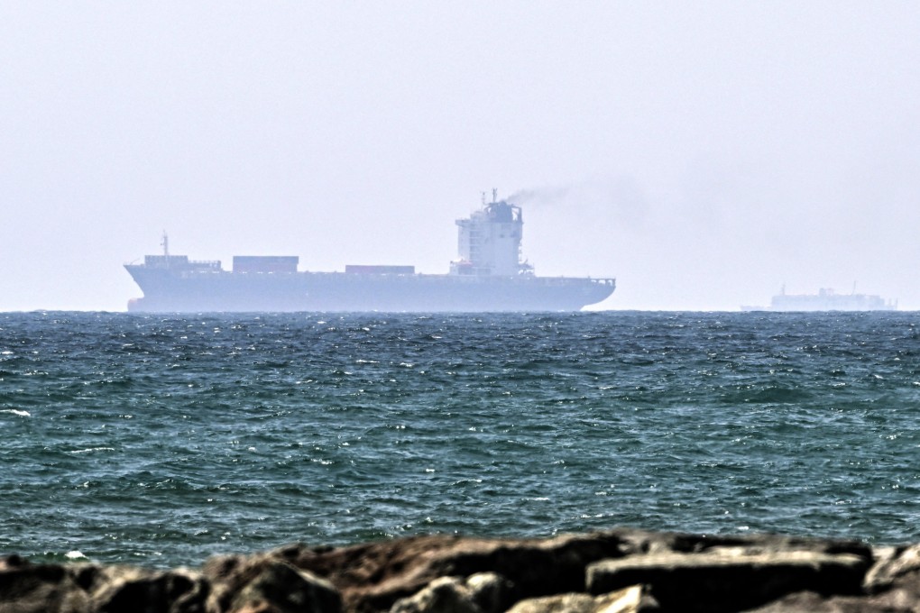 Vessels off the UAE coast as Iran claims expanded control over the Strait of Hormuz oil shipping lane