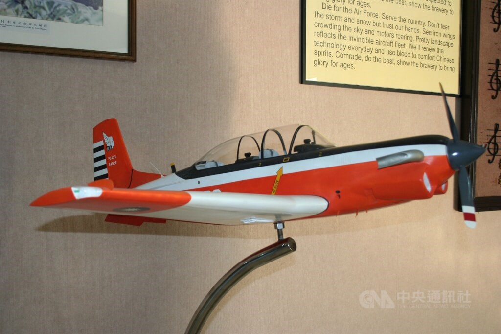 Taiwan Air Force T-34 trainer aircraft crash site at Gangshan Air Base Kaohsiung June 2 2026