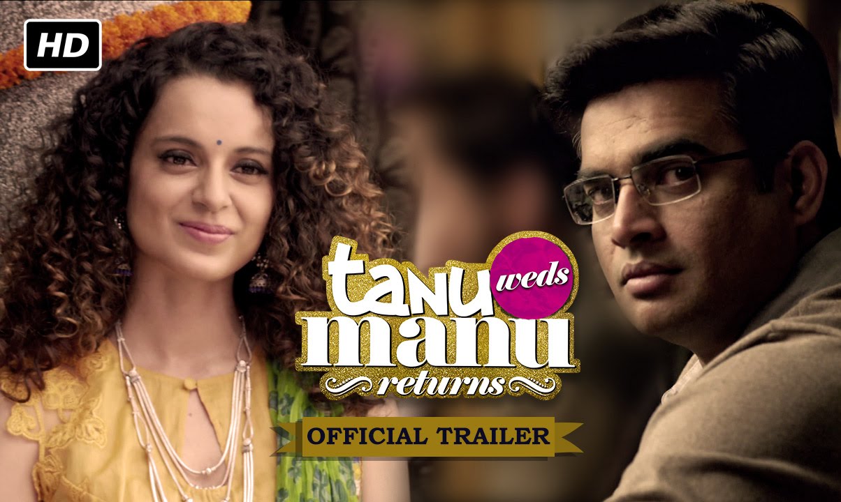Kangana Ranaut and R. Madhavan in artwork for Tanu Weds Manu Returns