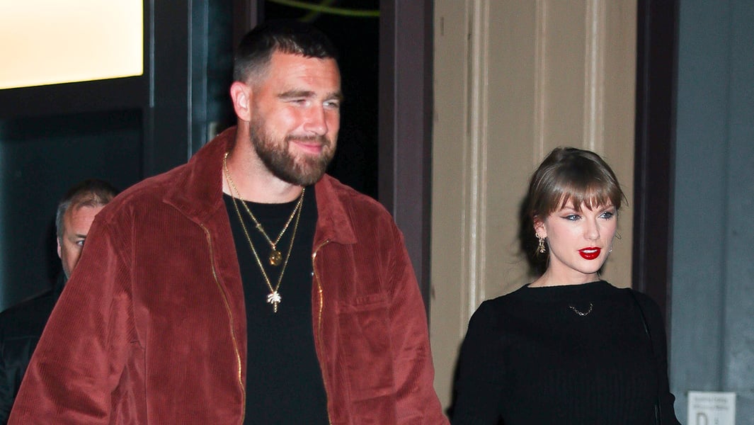 Taylor Swift and Travis Kelce walking together in NoHo, New York City, November 2025