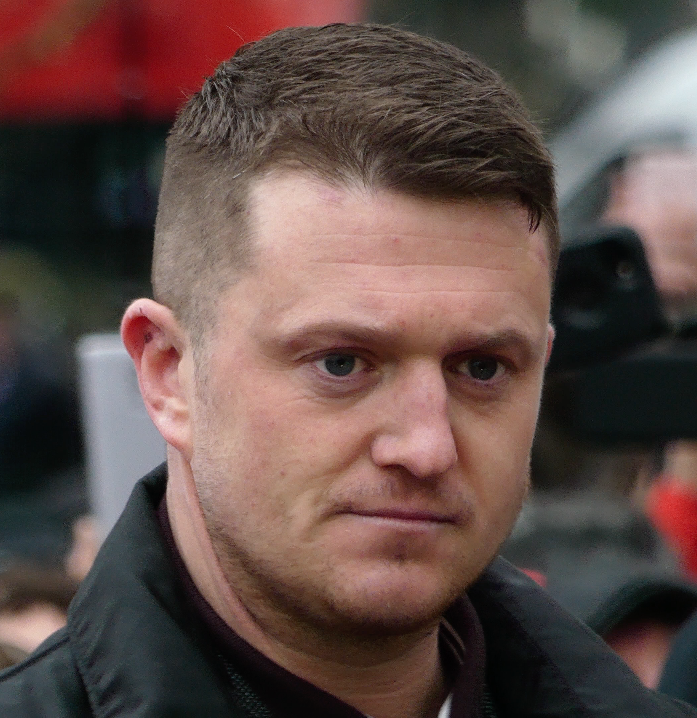 Tommy Robinson, the British far-right activist who met Errol Musk in Moscow, speaking at Speakers' Corner in Hyde Park