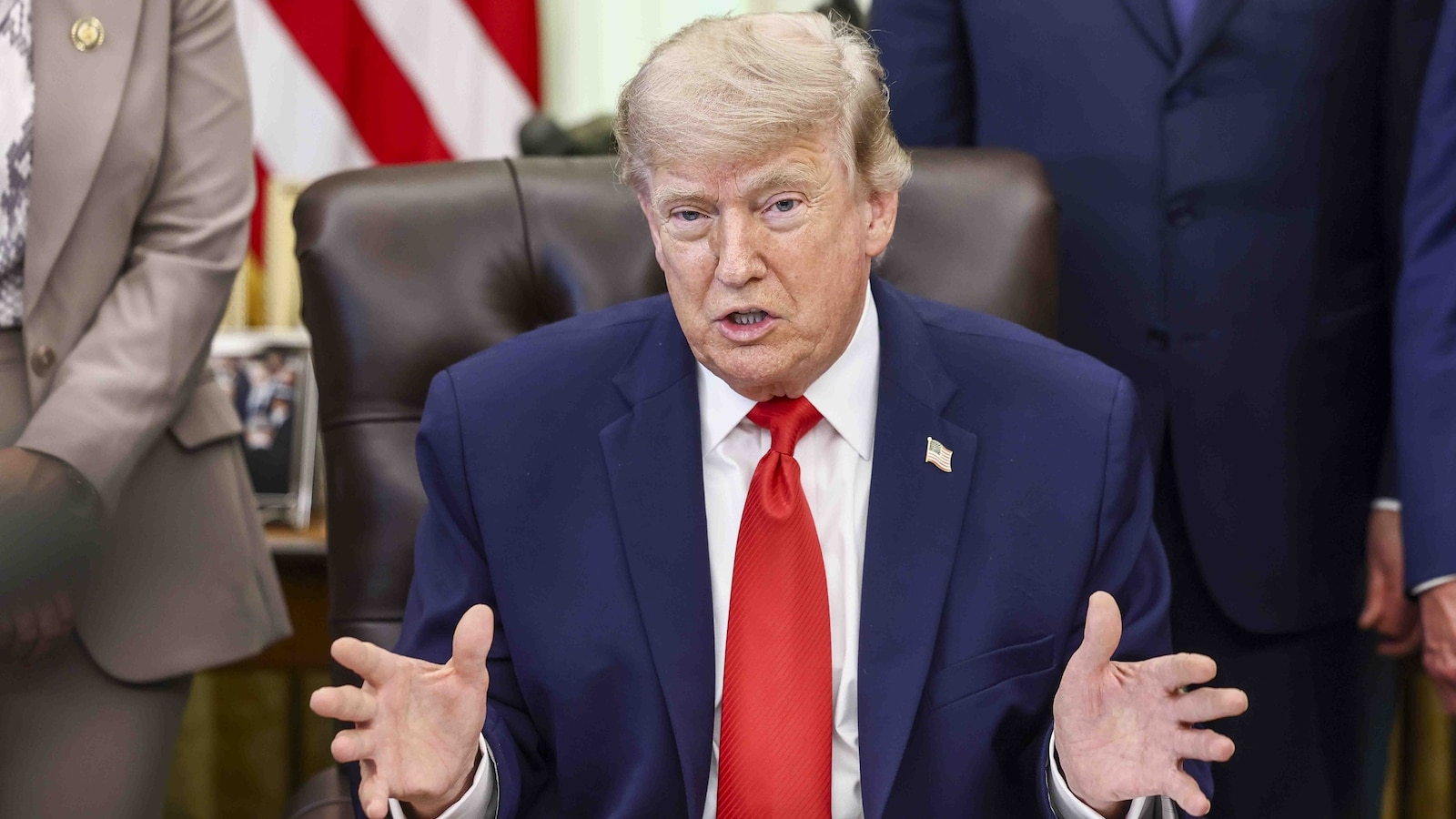 US President Donald Trump at the G7 summit in Évian-les-Bains, France, ahead of Ukraine conflict diplomacy, June 2026