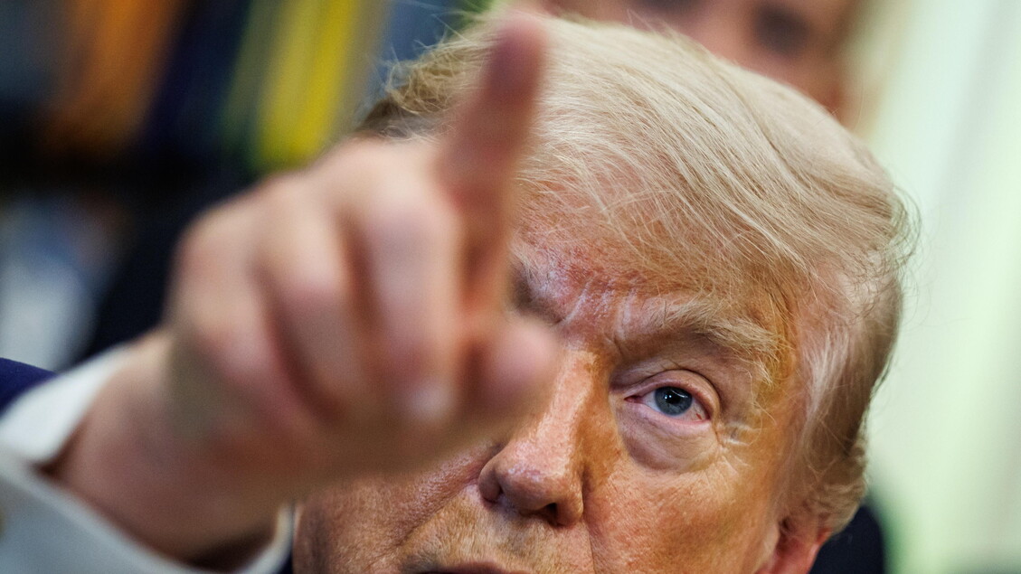 President Donald Trump during NBC Meet the Press interview discussing Iran troop withdrawal June 2026