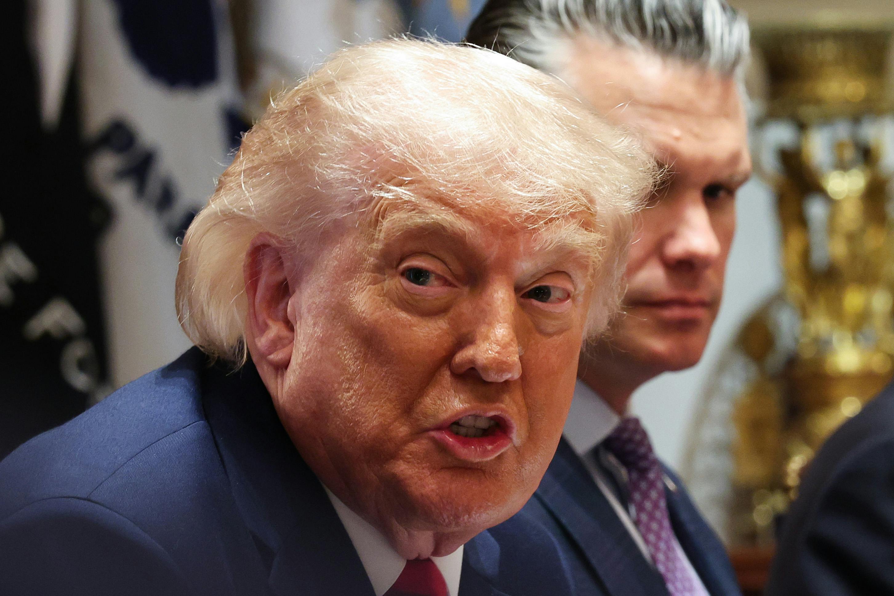 Donald Trump grimaces as Senate Republicans revolt over $1.8 billion anti-weaponization fund