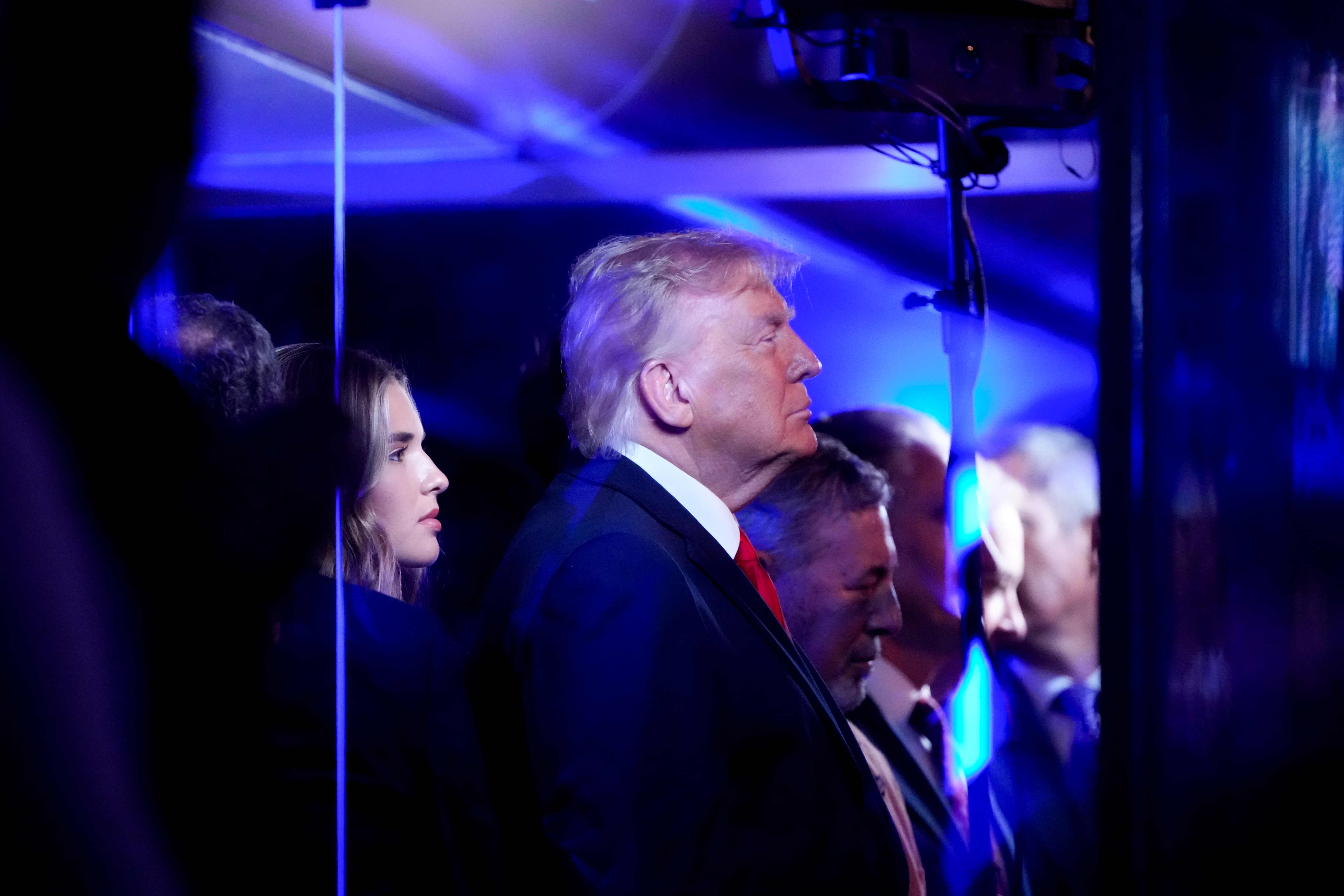 Donald Trump watches NBA Finals Game 3 between San Antonio Spurs and New York Knicks at Madison Square Garden