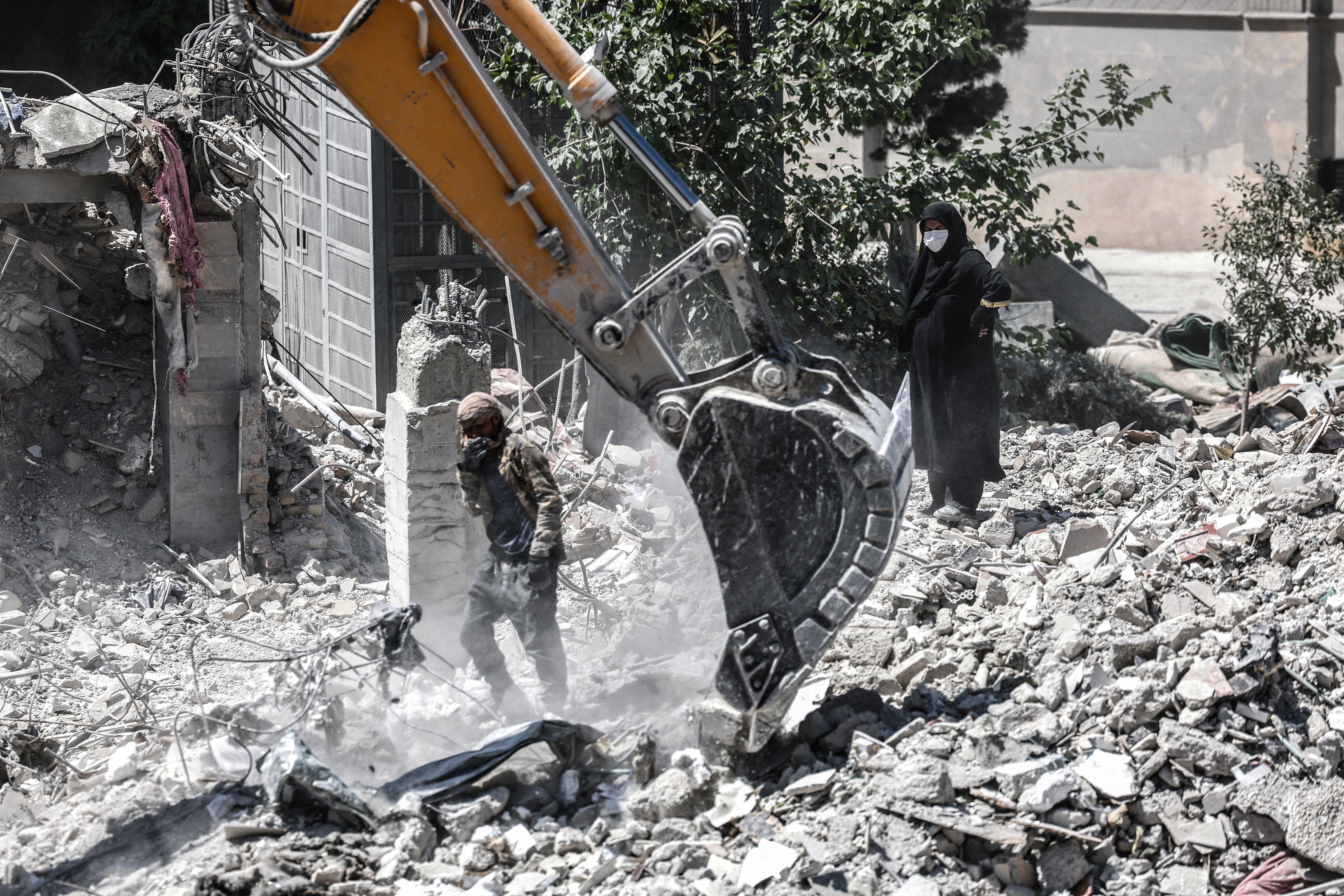 Ruins of a residential area in Tehran damaged in US-Israeli strikes, June 2026