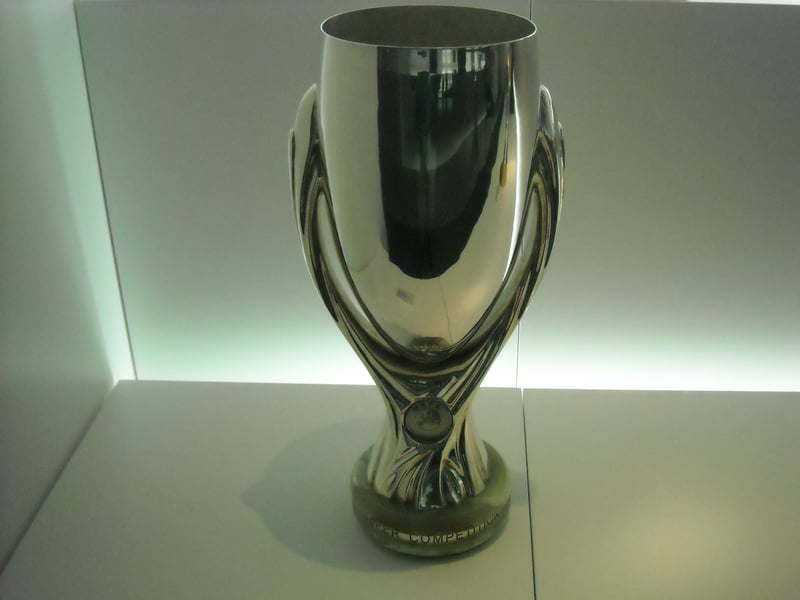The UEFA Super Cup trophy; Somali referee Omar Artan will be the first African official to take charge of the fixture