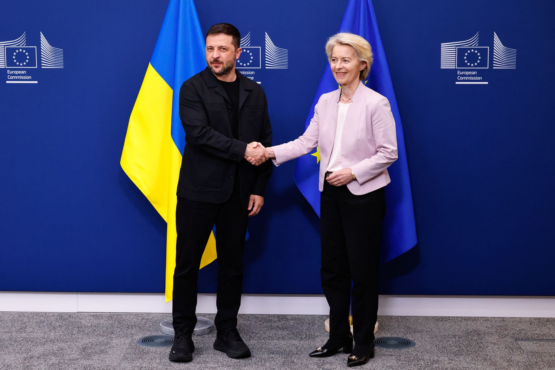 EU and Ukraine flags at accession conference Luxembourg 2026