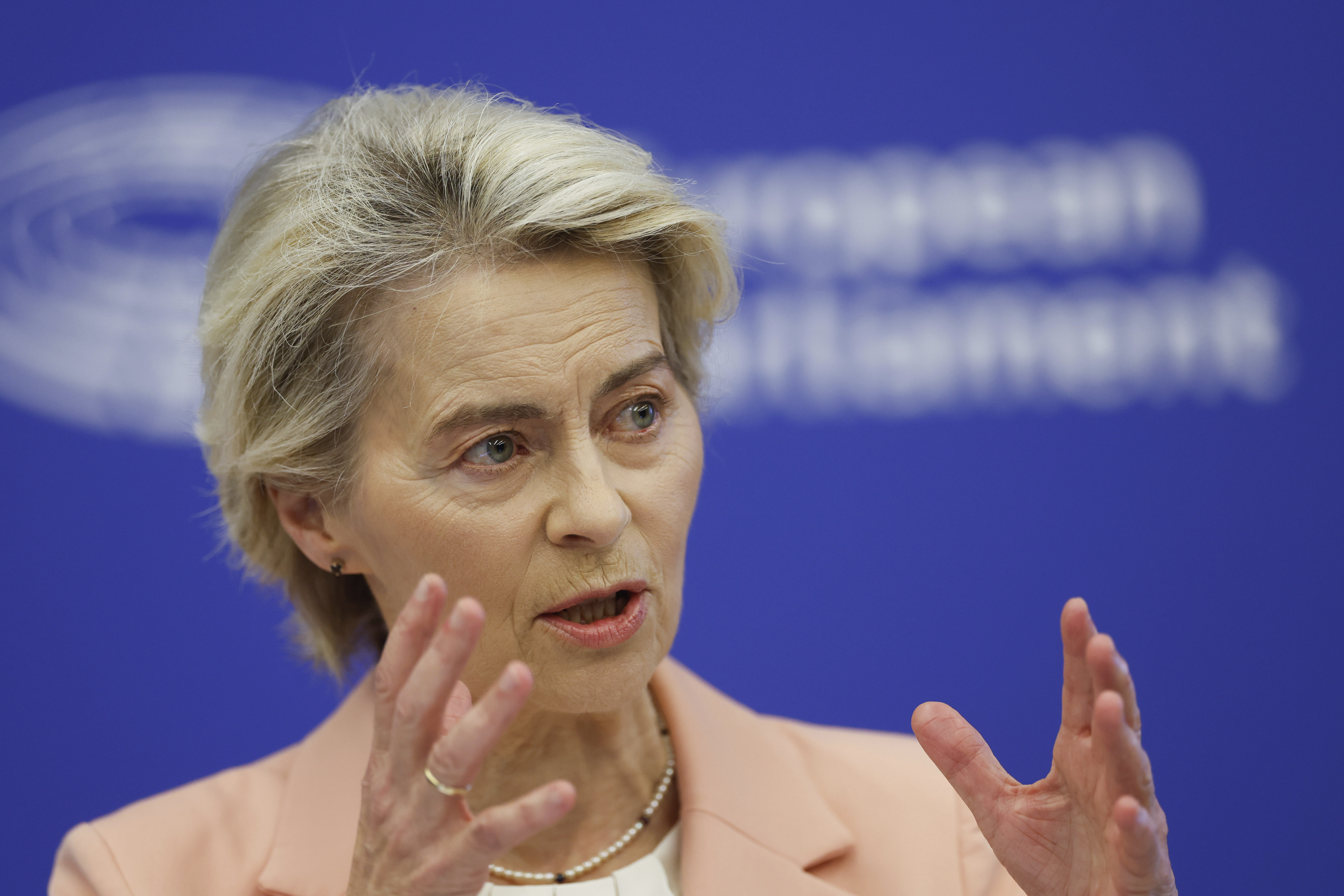 European Commission President Ursula von der Leyen presents her new Commission team including Andrius Kubilius as Defense Commissioner in September 2024