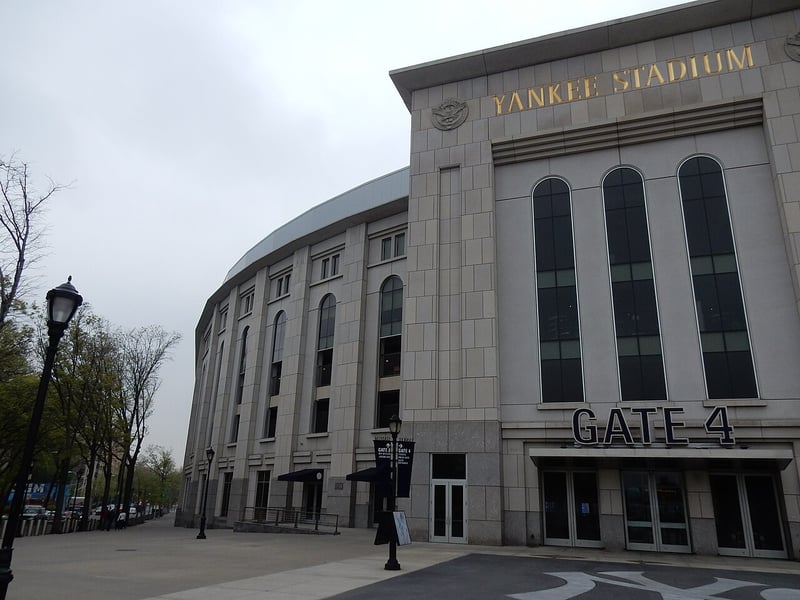 Yankee Stadium exterior in the Bronx, New York
