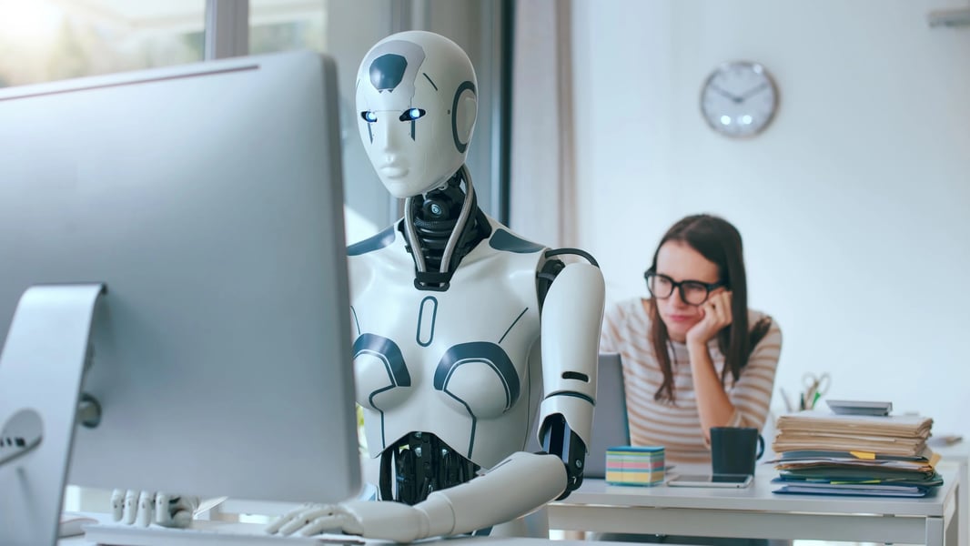 Survey chart showing 44 percent of workers say AI does more harm than good in the workplace in 2026