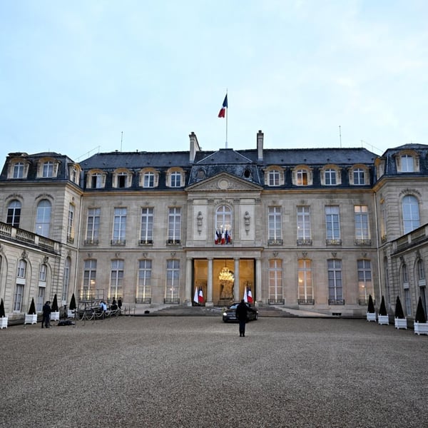 Exterior view of the Élysée Palace in Paris, official residence of the French president