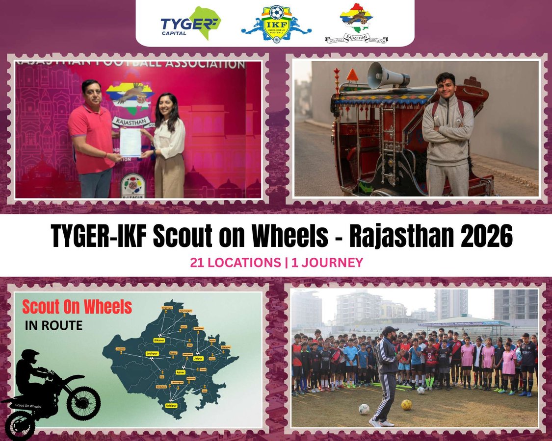 India Khelo Football Launches "TYGER-IKF Scout on Wheels – Rajasthan 2026