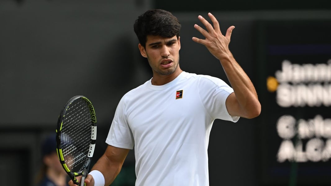 Carlos Alcaraz during his last tournament before wrist injury forced Wimbledon withdrawal in 2026