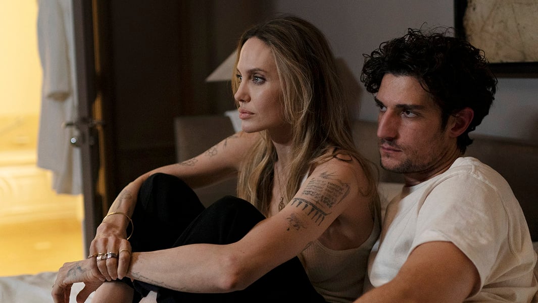 Angelina Jolie and Louis Garrel in a scene from the film Couture