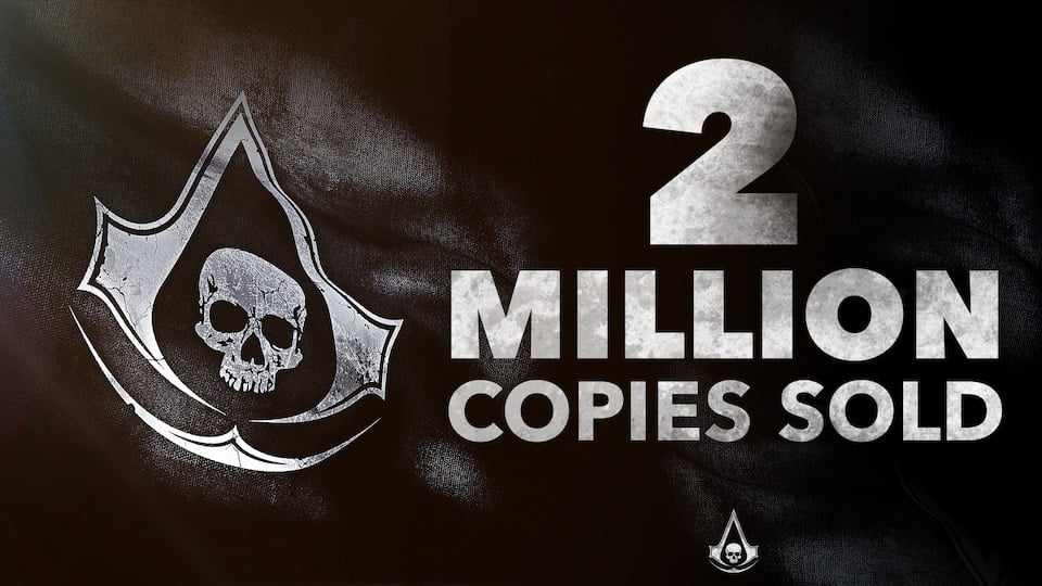 Assassin's Creed Black Flag Resynced launch milestone reaching 2 million copies sold on day one