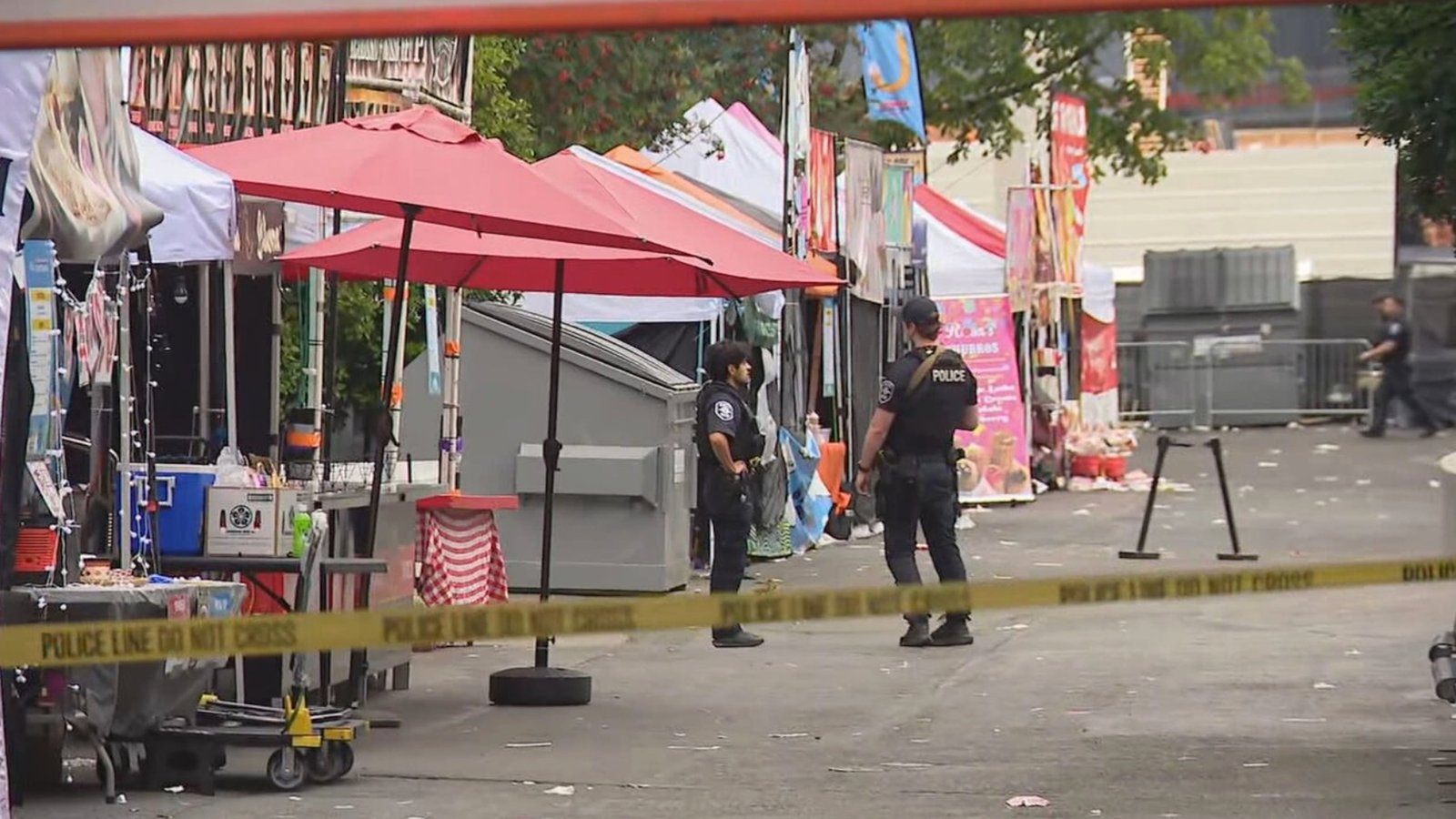 Emergency responders at Seattle Center after the Bite of Seattle food festival shooting