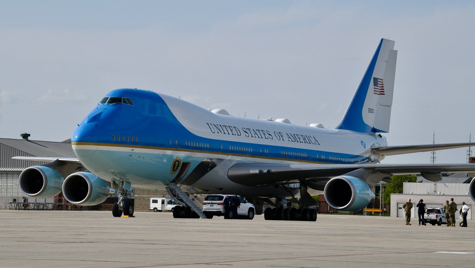 Boeing VC-25B presidential aircraft during final assembly