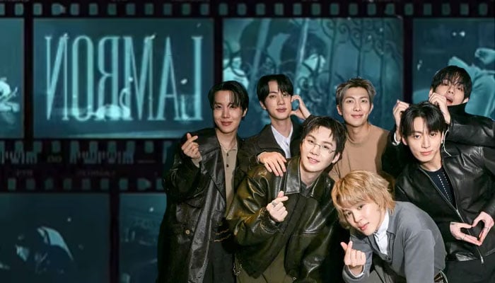 BTS teaser poster for Normal music video titled Lamron with retro filmstrip imagery released before the Munich ARIRANG World Tour concert