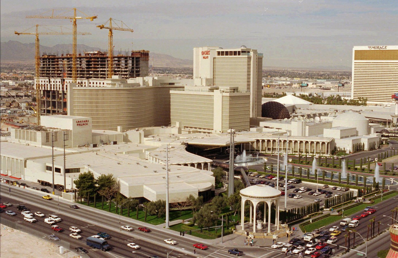 Caesars Palace Hotel and Casino exterior on the Las Vegas Strip