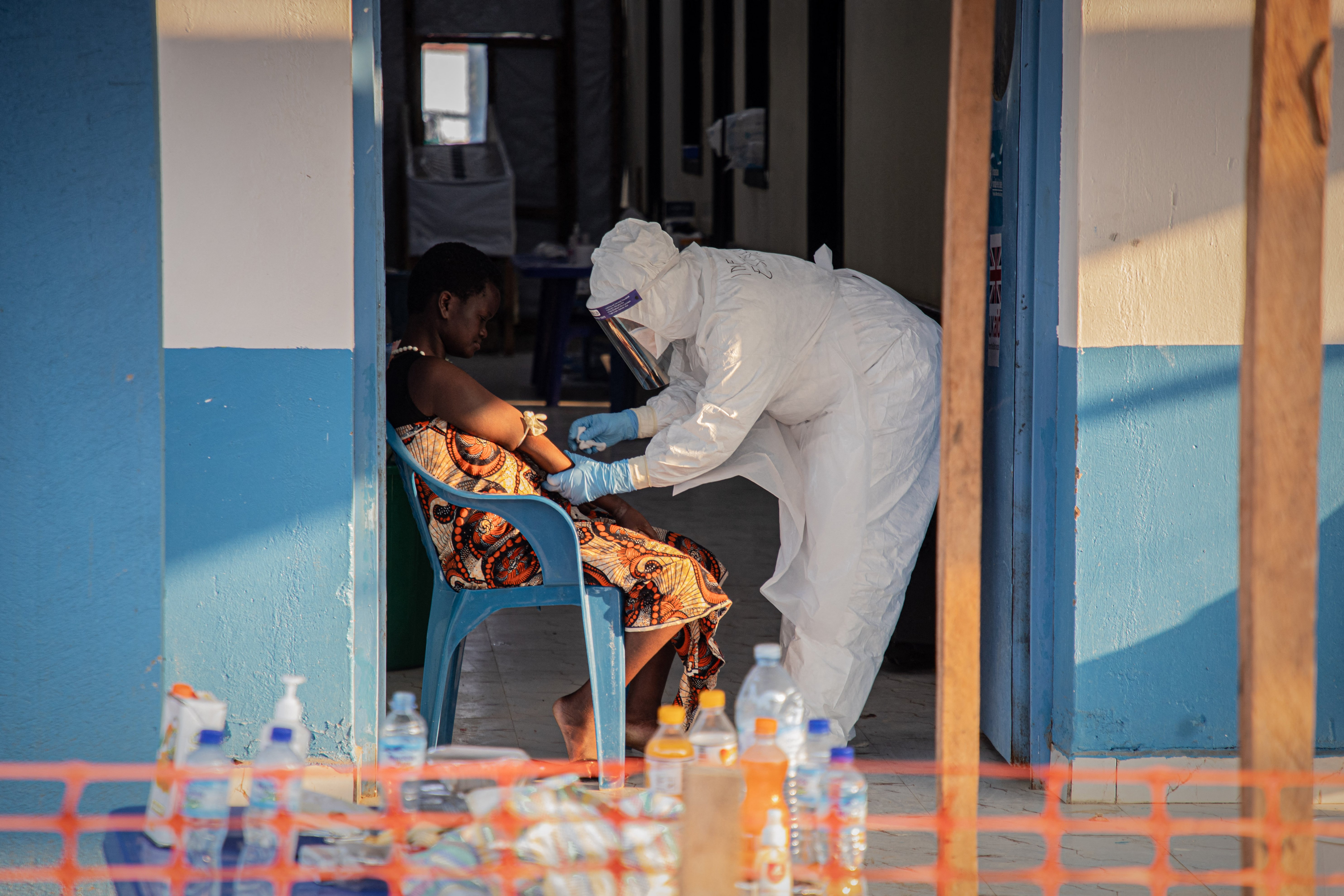 Health workers in protective gear respond to the Ebola outbreak in Ituri province, Democratic Republic of Congo