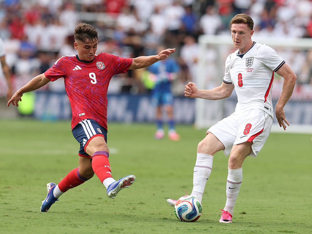 Elliot Anderson in action before his record £116m move to Manchester City from Nottingham Forest