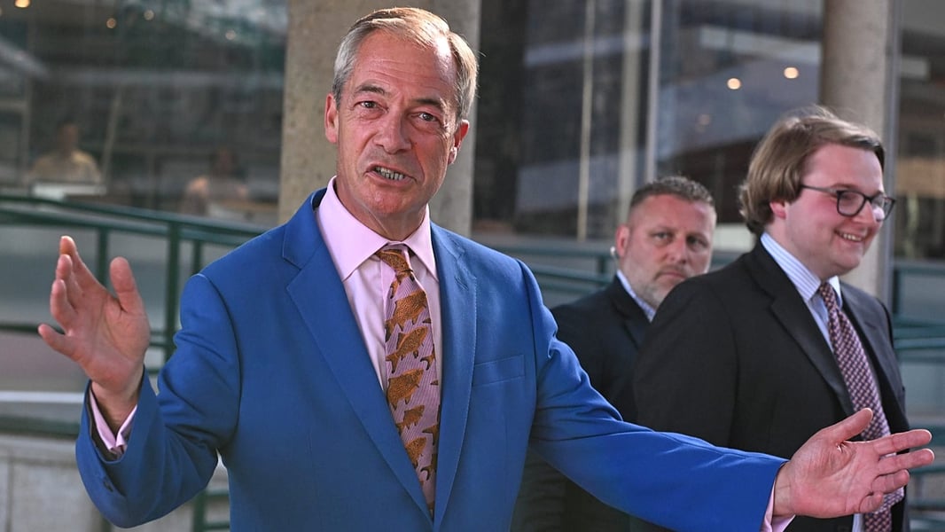Nigel Farage at a Reform UK campaign event as rivals rule out standing against him in the Clacton by-election