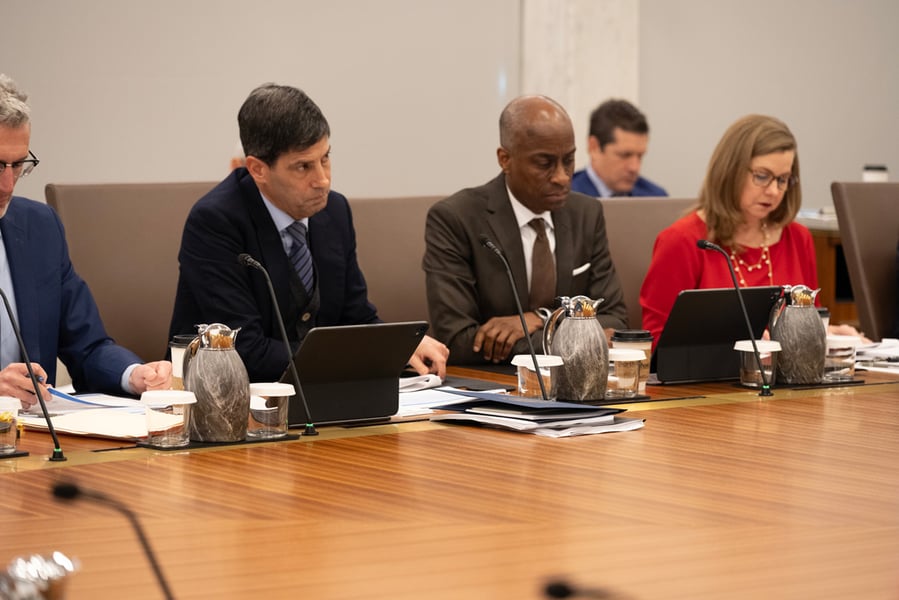 Federal Open Market Committee meeting room at the Federal Reserve Board in Washington DC