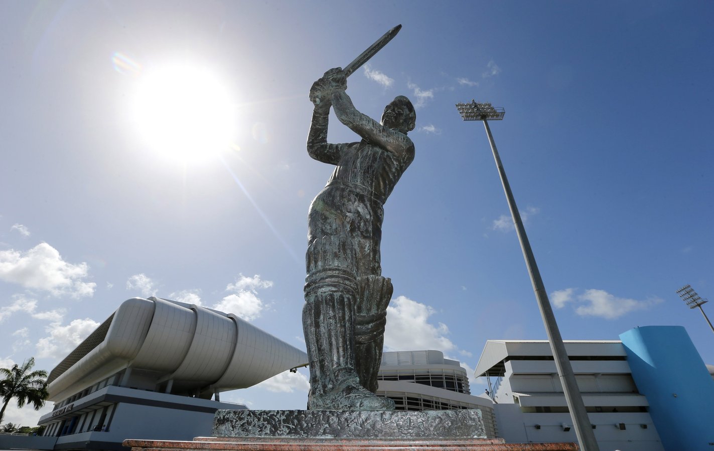 Garfield Sobers seen at a cricket event, the Barbados legend who held the Test batting record of 365 not out