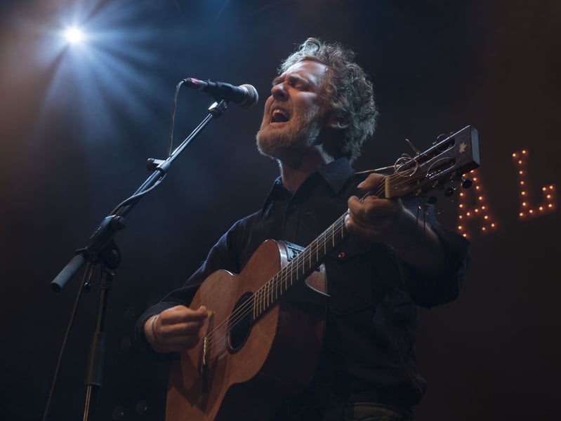 Glen Hansard performing live, Irish musician and Oscar winner known for Once and The Frames