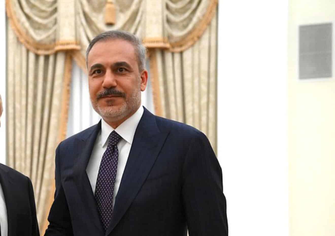 Turkish Foreign Minister Hakan Fidan meets Russian President Vladimir Putin at the Kremlin in Moscow