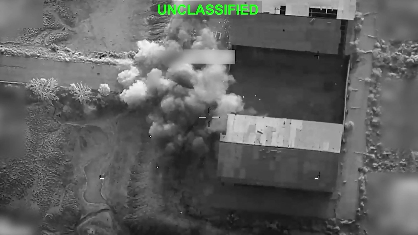 US Central Command footage showing a strike in Iran as the US expanded its air campaign into northern cities on July 16 2026