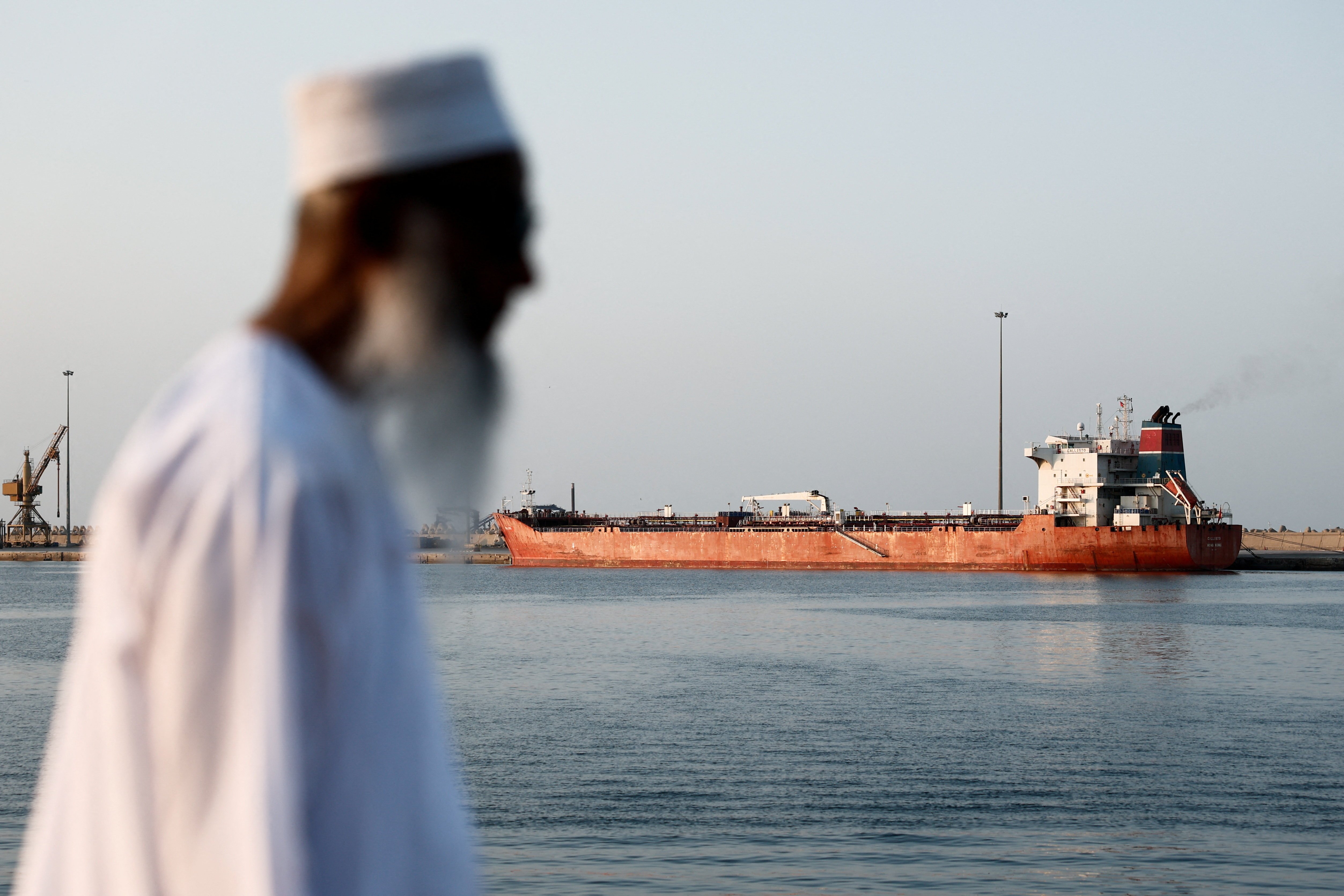 Callisto tanker navigating Hormuz corridor near Muscat Oman, March 2026