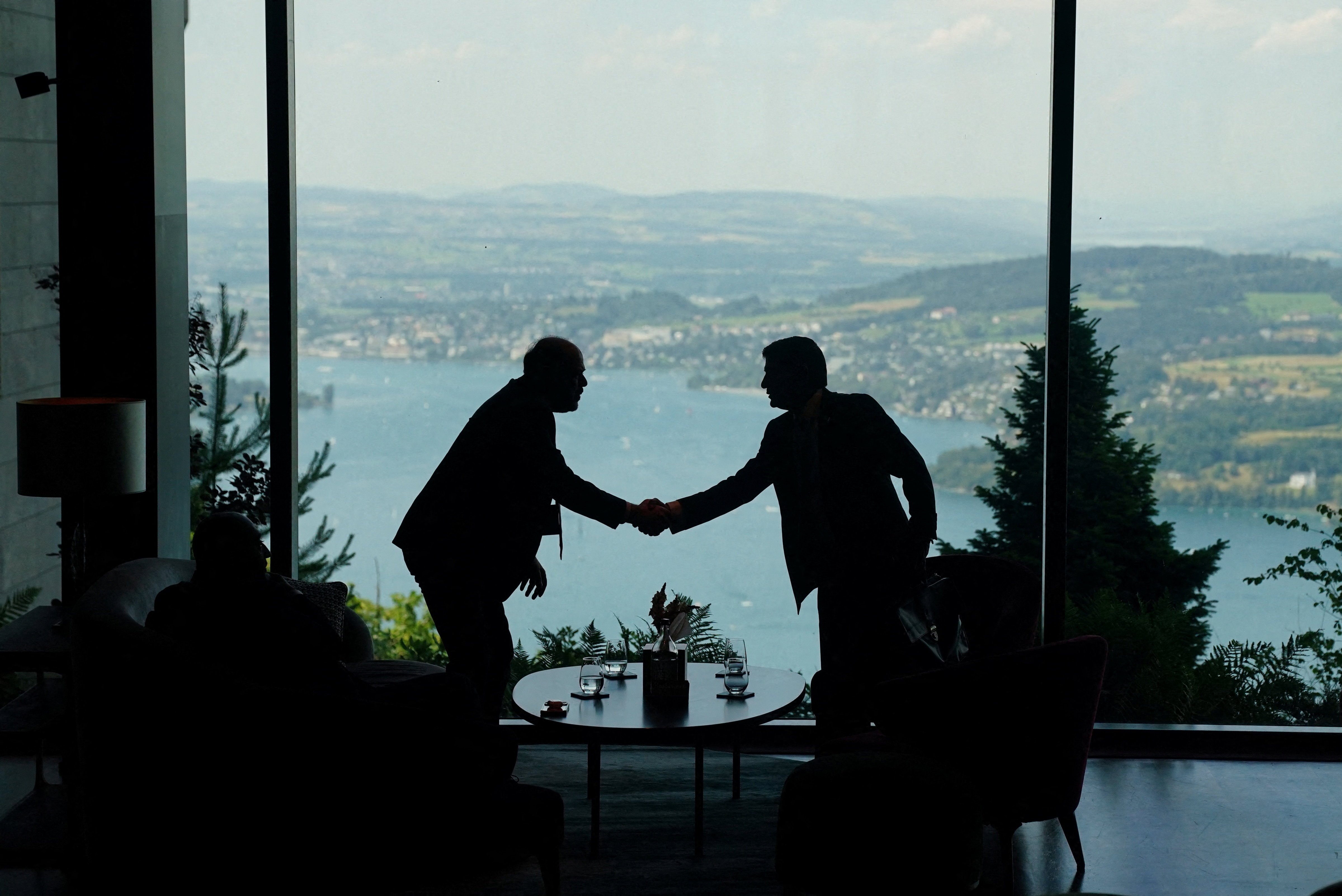 Iranian and US delegations at Burgenstock Switzerland talks June 2026
