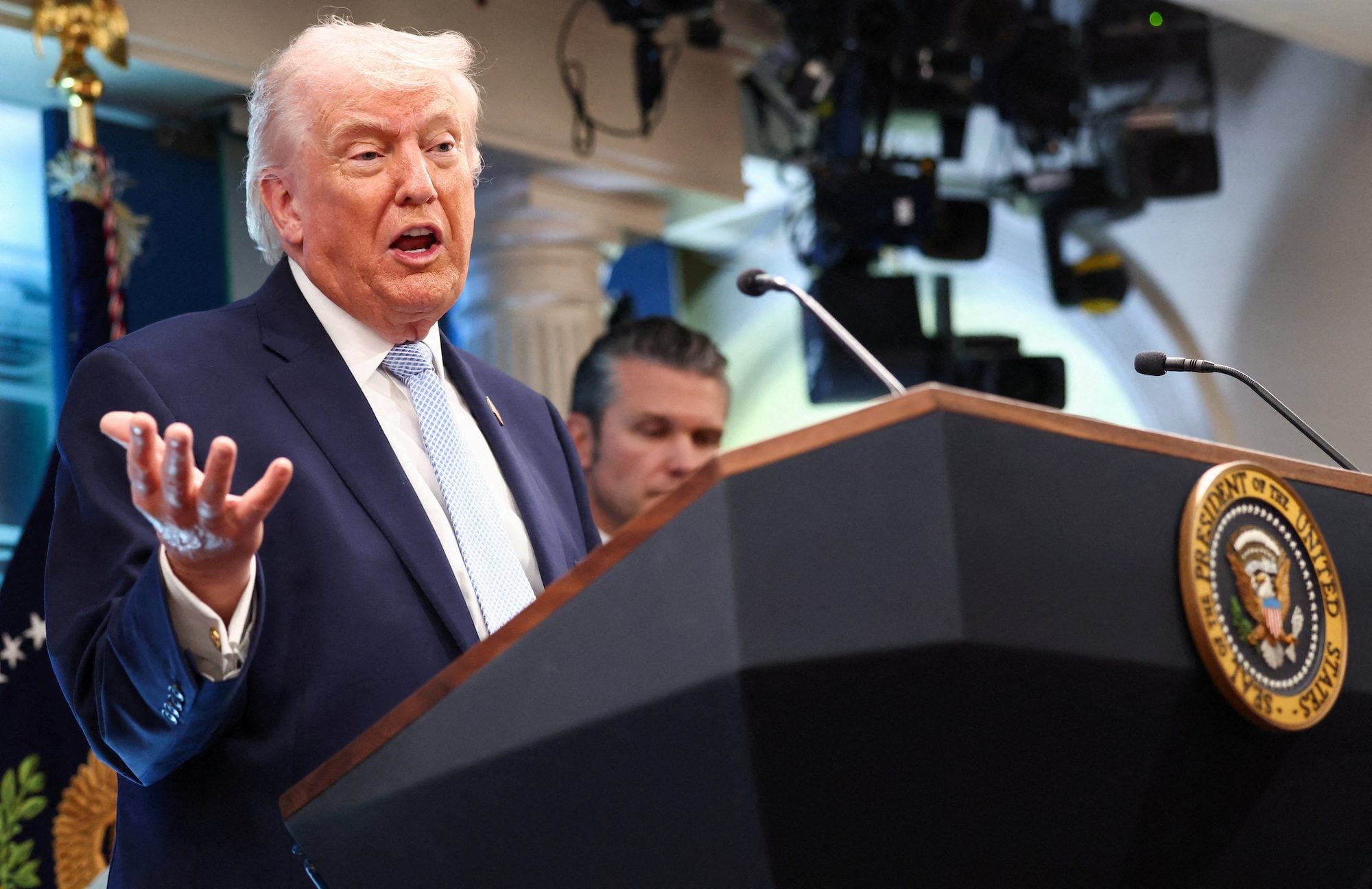 U.S. and Iran negotiations over Strait of Hormuz transit rights, April 2026