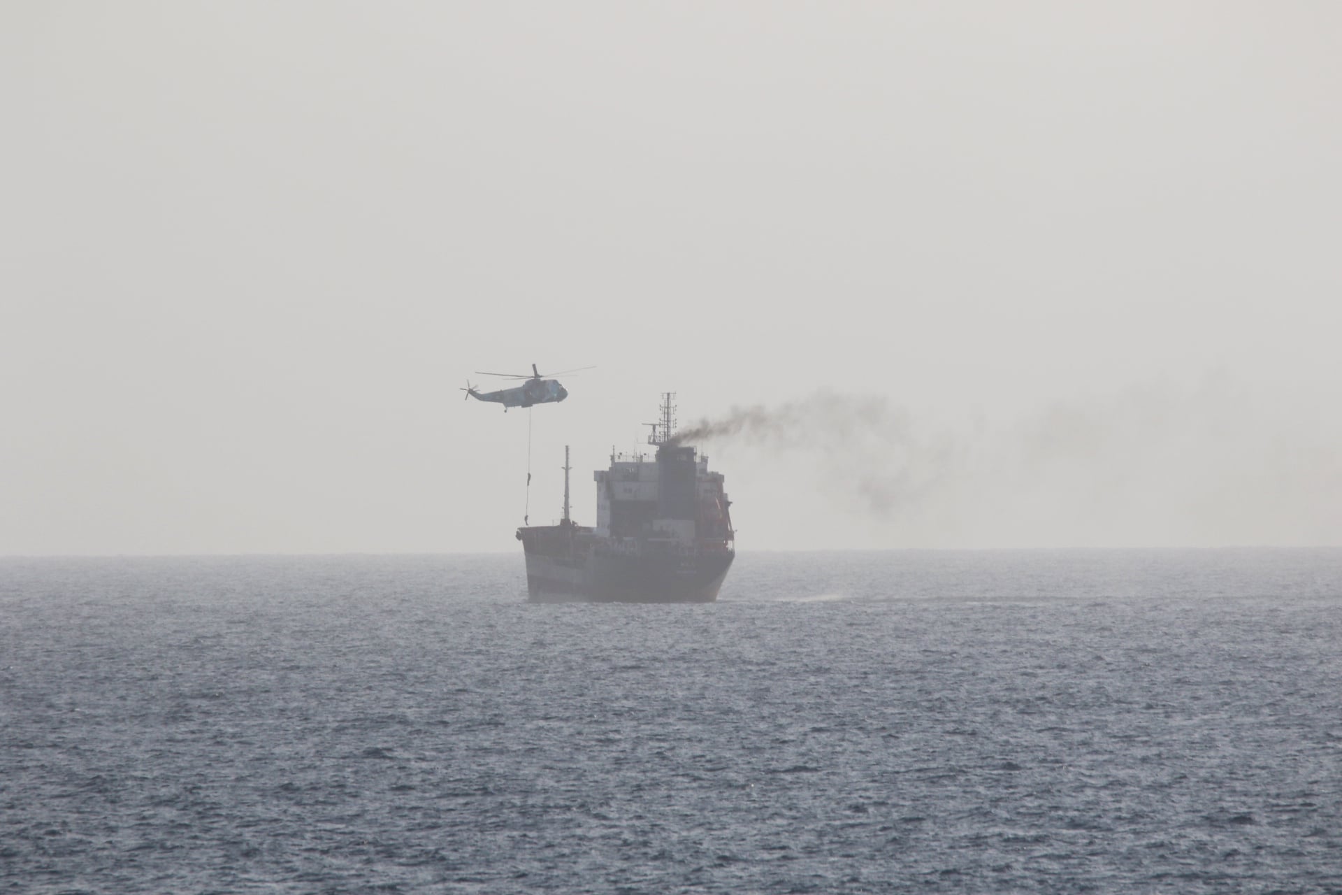 Iranian naval forces boarding a tanker vessel in the Gulf of Oman near the Strait of Hormuz