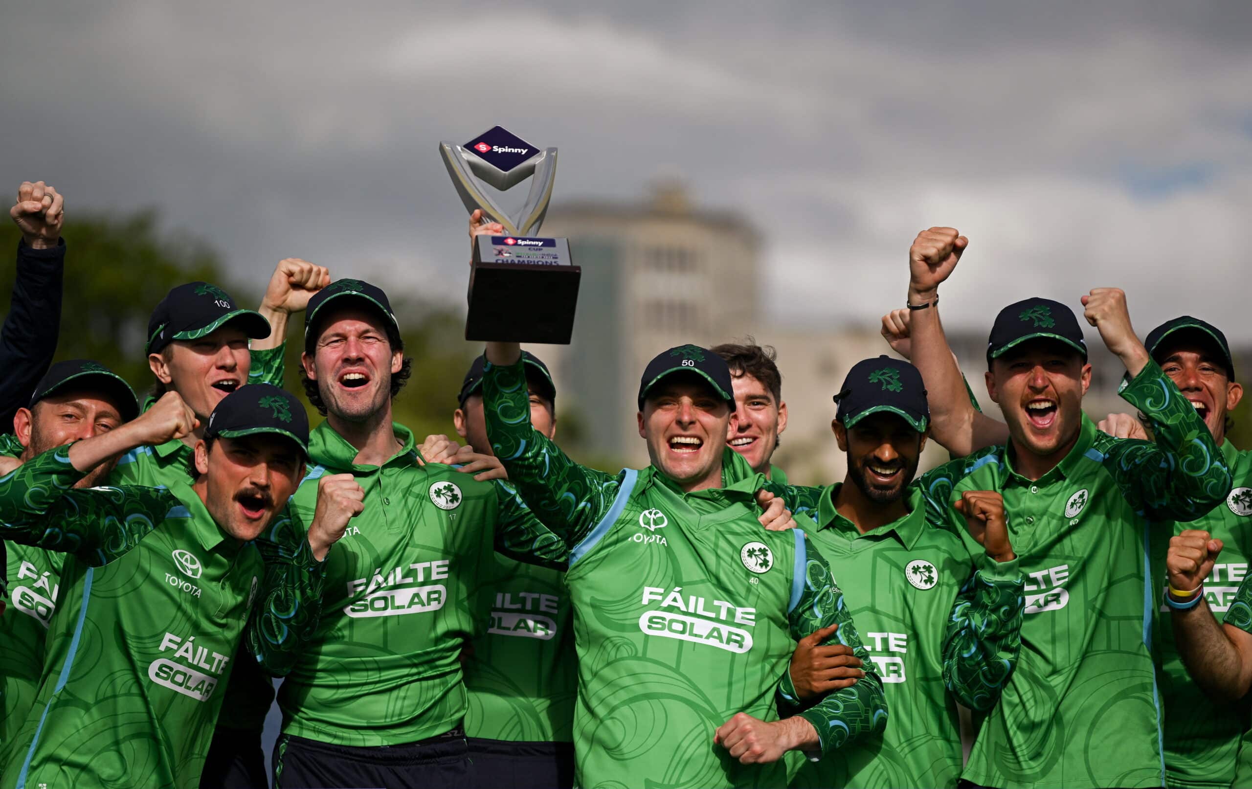 Ireland players during T20I match against India at Civil Service Cricket Club Stormont Belfast