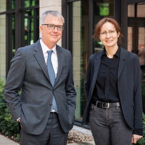 SpudCell creators Kate Adamala and Drew Endy, the researchers behind the synthetic cell breakthrough at the University of Minnesota