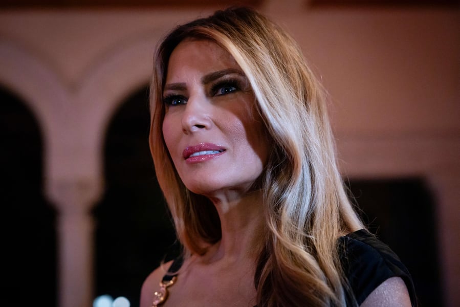 Melania Trump arrives at Mar-a-Lago on New Year's Eve, weeks before her Amazon documentary's release