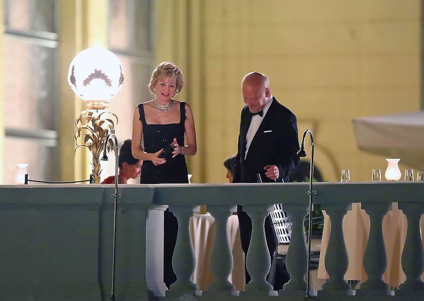 Michael Byrne with Naomi Watts on the set of the 2012 film Diana in Zagreb