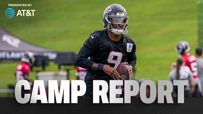Michael Penix Jr. limited at Atlanta Falcons training camp due to knee injury