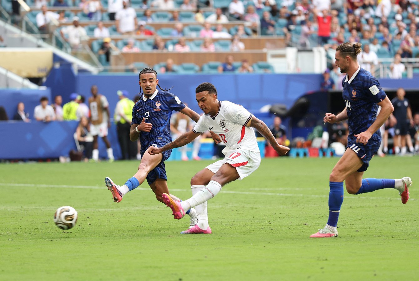 Morgan Rogers in action for England against France during the World Cup third-place playoff on July 18, 2026