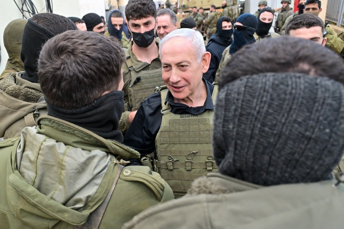 Israeli Prime Minister Benjamin Netanyahu visiting military unit in southern Lebanon 2026