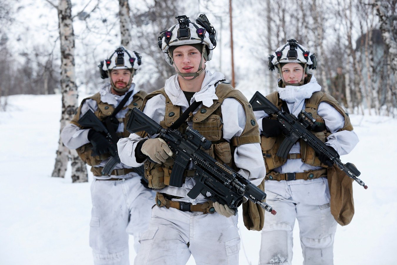 Norwegian soldiers from the Armor Battalion during Cold Response 2020 winter exercise in the Arctic